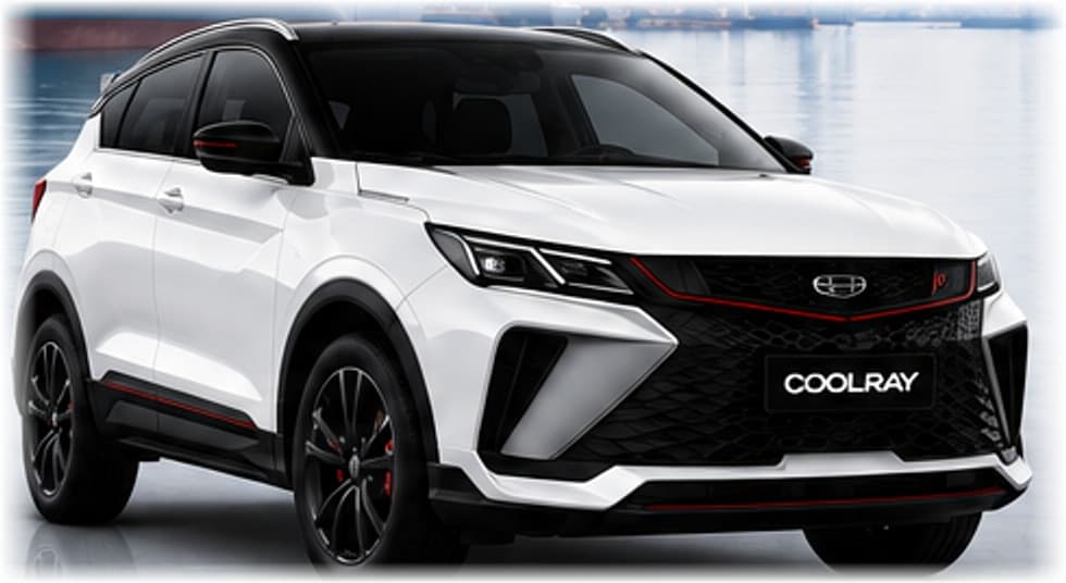 Geely Coolray blanc, importation EasyLoc DZ